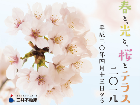 春と、光と、桜とテラス 2018