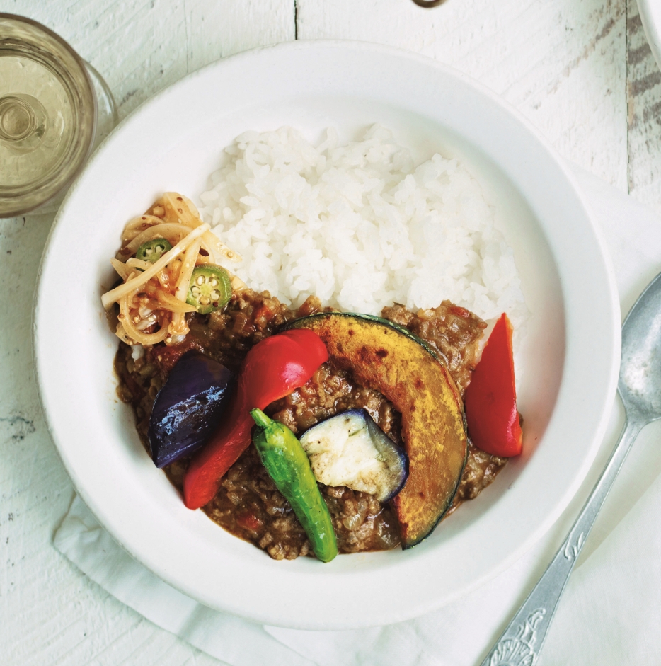 夏野菜のキーマカレー